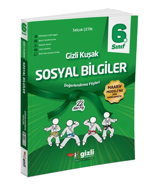 Gizli Yayınları 2026 6. Sınıf Sosyal Bilgiler Değerlendirme Föyleri Gizli Kuşak Serisi Güncel Müfredat ürün görseli 1