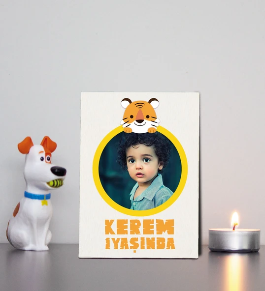 Kişiye Özel Hoşgeldin Bebek Ahşap Magnet Doğum Günü ürün görseli 1