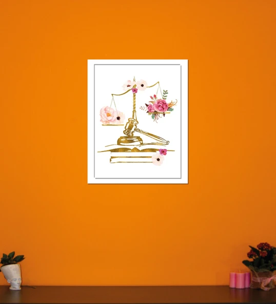 Avukatlar Gününe Özel Ahşap Tablo 40x30cm ürün görseli 1