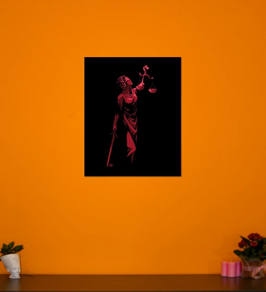 Avukatlar Gününe Özel Ahşap Tablo 40x30cm ürün görseli 1