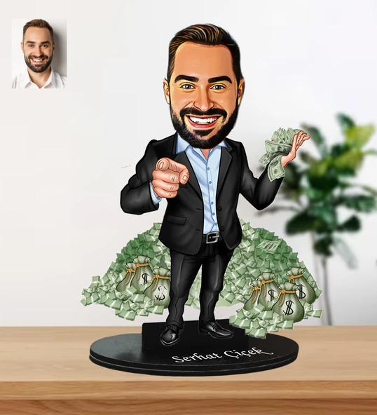 Kişiye Özel İş Adamı Karikatür Biblo ürün görseli 1