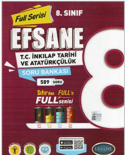 Efsane 8. Sınıf İnkılap Tarihi ve Atatürkçülük Soru Bankası ürün görseli 1