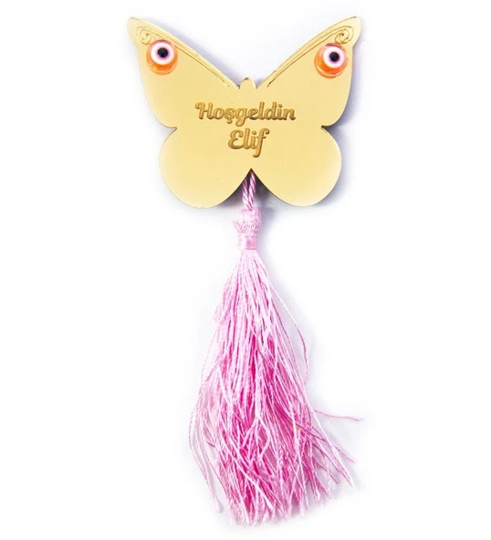 İsme Özel Kız Bebek Magnet Gold Pleksi - 25 Adet ürün görseli 1