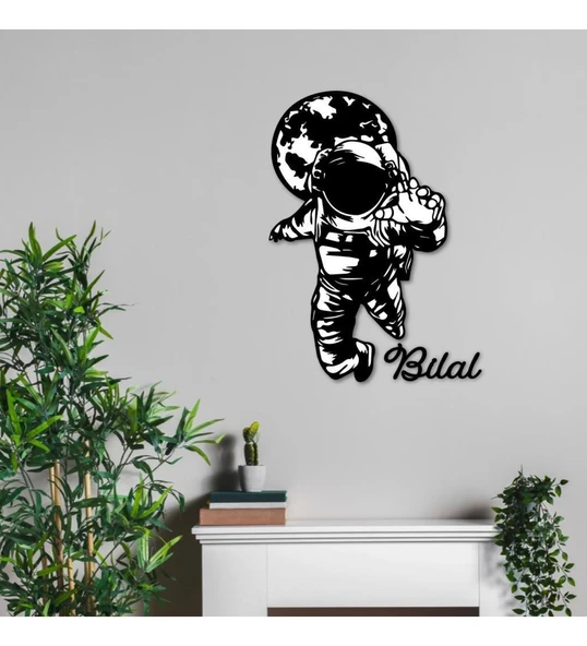 Kişiye Özel Uzay Temalı Ahşap Tablo 20x40 ürün görseli 1