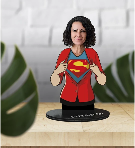 Anneler Gününe Özel  Süper Anne Tasarım Karikatür Biblo 2 ürün görseli 1