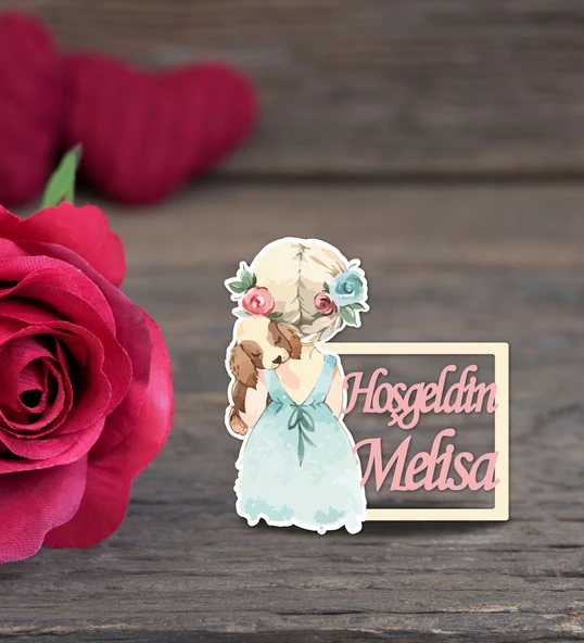 Kişiye Özel Hoşgeldin Bebek Ahşap Magnet Doğum Günü ürün görseli 1
