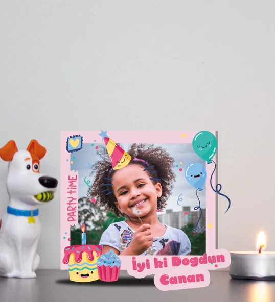 Kişiye Özel Hoşgeldin Bebek Ahşap Magnet Doğum Günü; ürün görseli 1