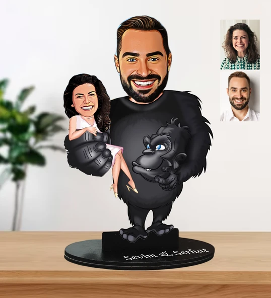 Kişiye Özel King Kong Karikatür Biblo ürün görseli 1