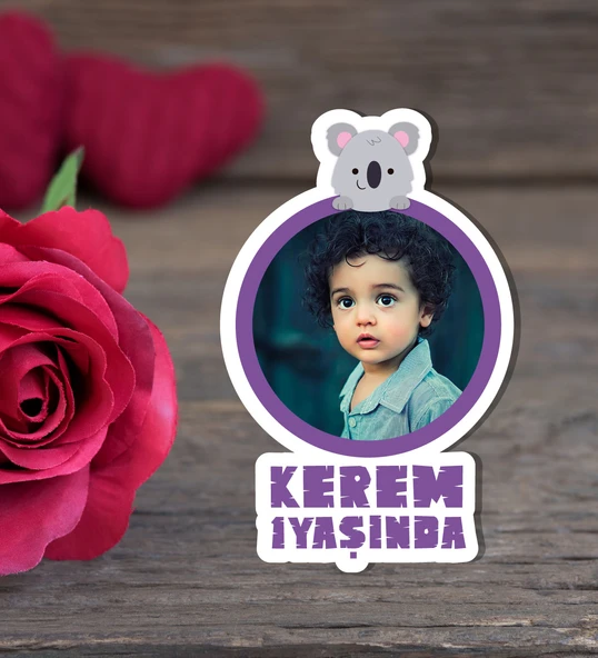 Kişiye Özel Hoşgeldin Bebek Ahşap Magnet Doğum Günü ürün görseli 1