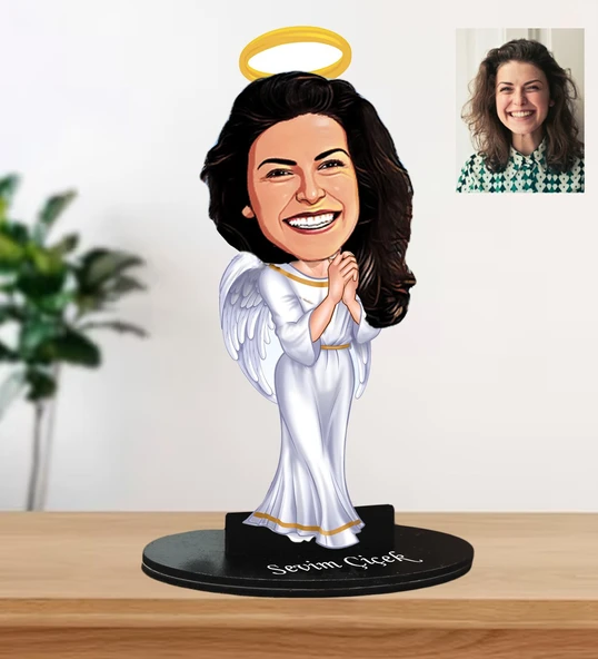 Kişiye Özel Melek Tasarım Karikatür Biblo ürün görseli 1