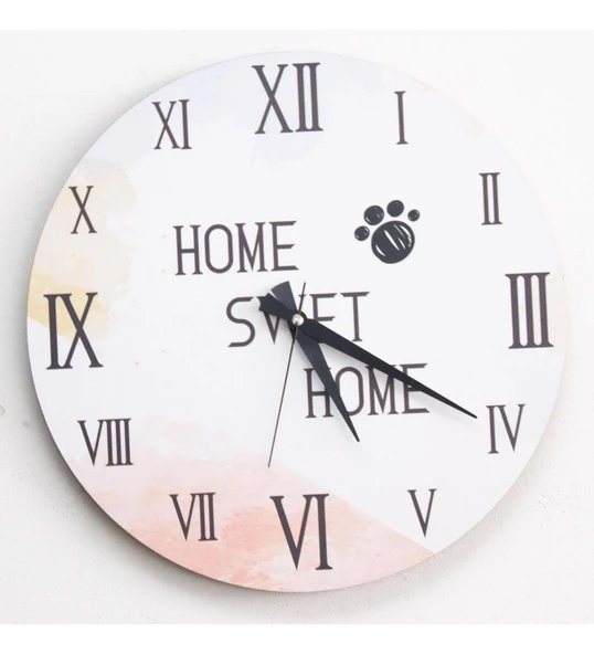 Home Sweet Home Patili MDF Saat ürün görseli 1