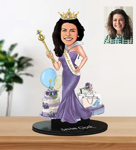 Kişiye Özel Prenses Tasarım Karikatür Biblo ürün görseli 1