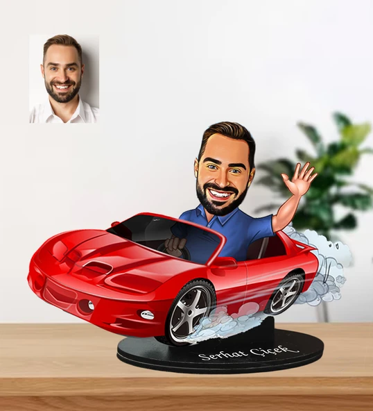 Kişiye Özel Araba Karikatür Biblo ürün görseli 1
