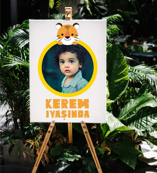 İsme Özel Doğum Günü, Hoşgeldin Bebek Karşılama Panosu 25x35cm ürün görseli 1