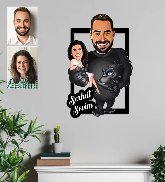 Kişiye Özel  King Kong Tasarımlı  Ahşap Tablo ürün görseli 1