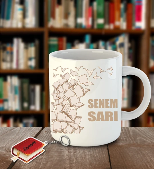 Kişiye Özel İnci Beyazı Kupa Bardak Anahtarlık Hediyeli ürün görseli 1
