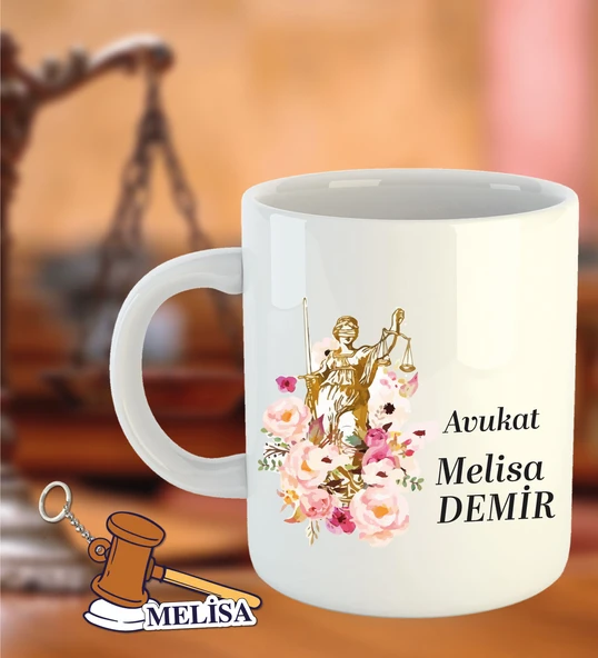 İsme Özel Avukatlar Günü Kupa Bardak ve Anahtarlık ürün görseli 1