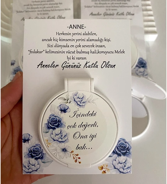 Anneler Gününe Özel  Değiştirilebilir  Mesajlı Ayna 10(Adet) ürün görseli 1