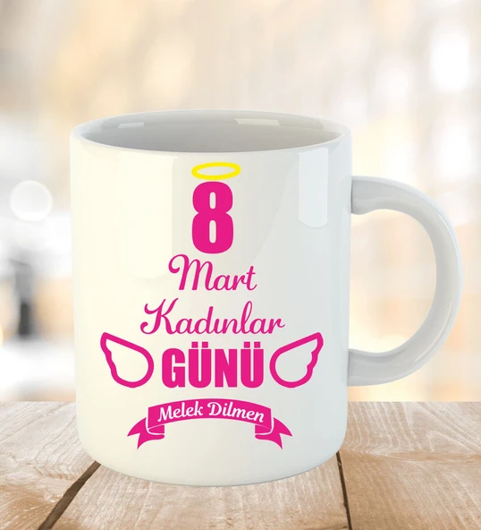 Kadınlar Gününe Özel İnci Beyazı Kupa Bardak - 6 ürün görseli 1