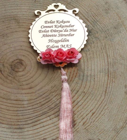 Kişiye ve İsme Özel Hoşgeldin Bebek Pleksi Gold Magnet 30 Adet ürün görseli 1