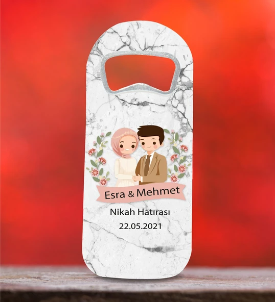 Kişiye Özel Uzun Açacak Magnet 4.5x11cm 30 Adet Söz, Nişan, Kına, Nikah Hatırası ürün görseli 1