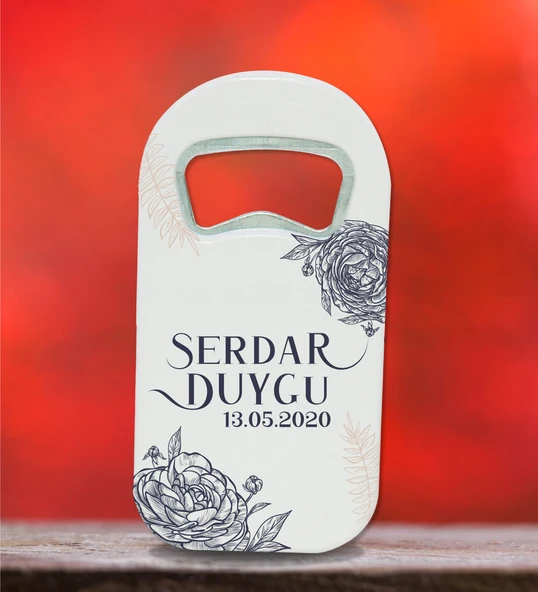 Kişiye Özel Küçük Açacak Magnet 4.5x 9cm 30 Adet Söz, Nişan, Nikah Hatırası ürün görseli 1