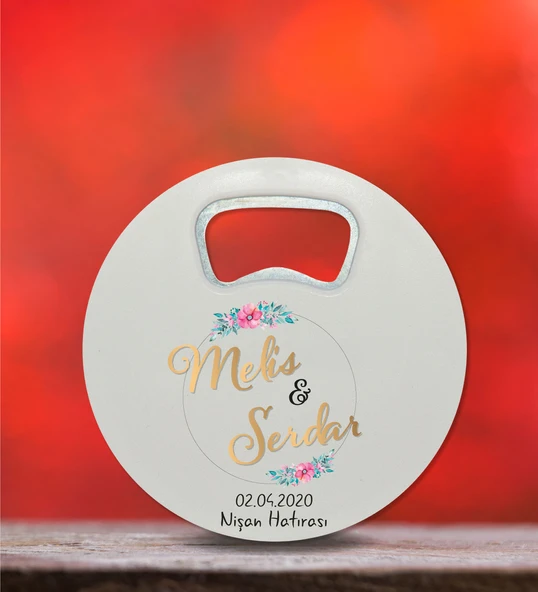 Kişiye Özel Açacak Magnet 8x8cm 30 Adet Söz, Nişan, Kına, Nikah Hatırası ürün görseli 1