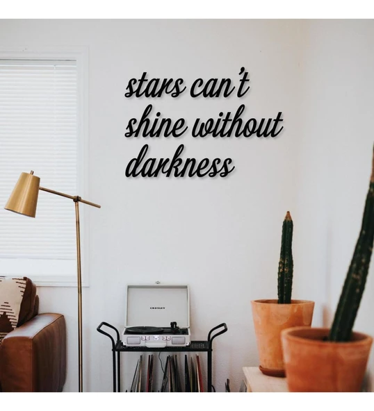 Dekoratif Duvar Yazısı Süsü Darkness Ahşap MDF Tablo ürün görseli 1