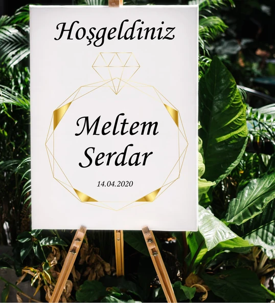 İsme Özel Söz, Nişan, Karşılama Panosu 25x35cm ürün görseli 1