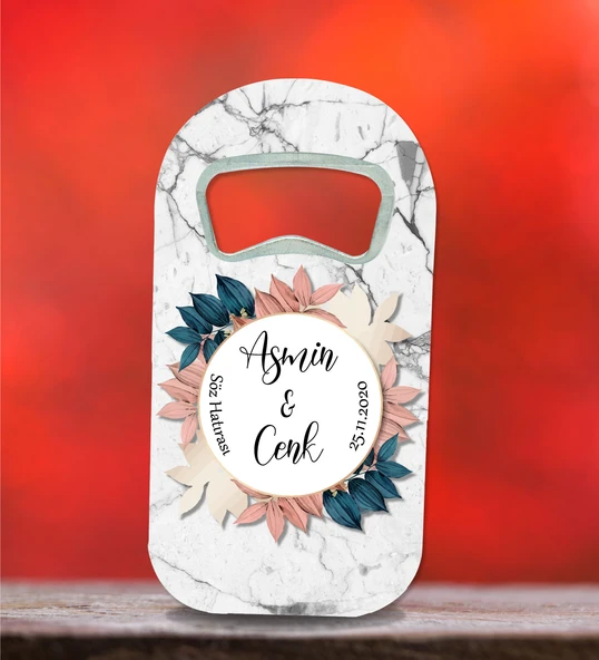 Kişiye Özel Küçük Açacak Magnet 4.5x 9cm 30 Adet Söz, Nişan, Nikah Hatırası ürün görseli 1