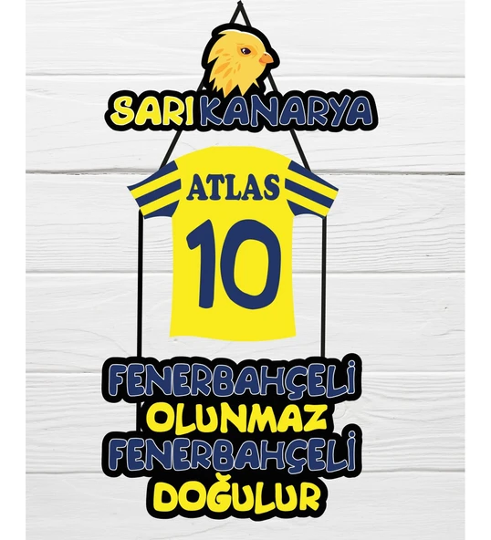 Fenerbahçe Temalı İsme Özel Bebek Odası Bebek Kapı Süsü ürün görseli 1