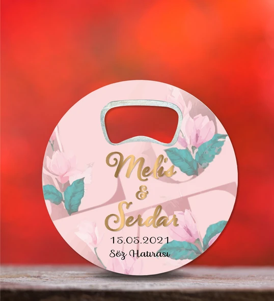 Kişiye Özel Açacak Magnet 8x8cm 30 Adet Söz, Nişan, Kına, Nikah Hatırası ürün görseli 1