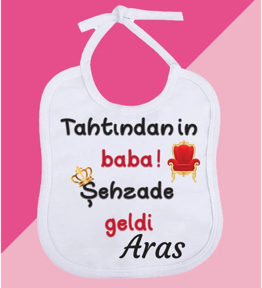 Meşgalem Kişiselleştirilebilir Özel Tasarım Bebek Önlüğü ürün görseli 1