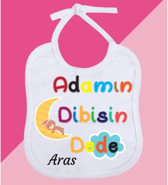 Meşgalem Kişiselleştirilebilir Özel Tasarım Bebek Önlüğü ürün görseli 1