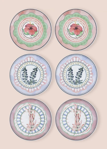 The Mia Spring Servis Tabağı 6lı Set 26 cm SPR0004 - Resim 5