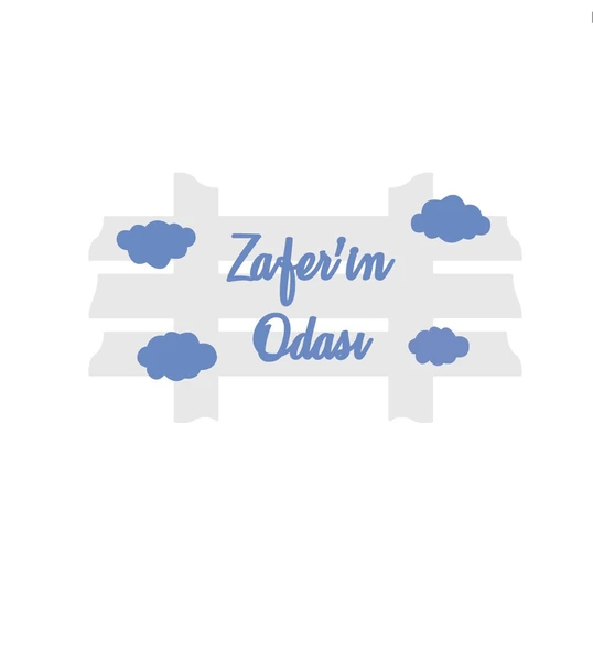 Ahşap Erkek Bebek Kapı Süsü Odası ürün görseli 1
