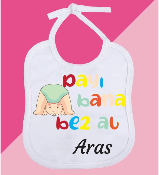 Meşgalem Kişiselleştirilebilir Özel Tasarım Bebek Önlüğü ürün görseli 1