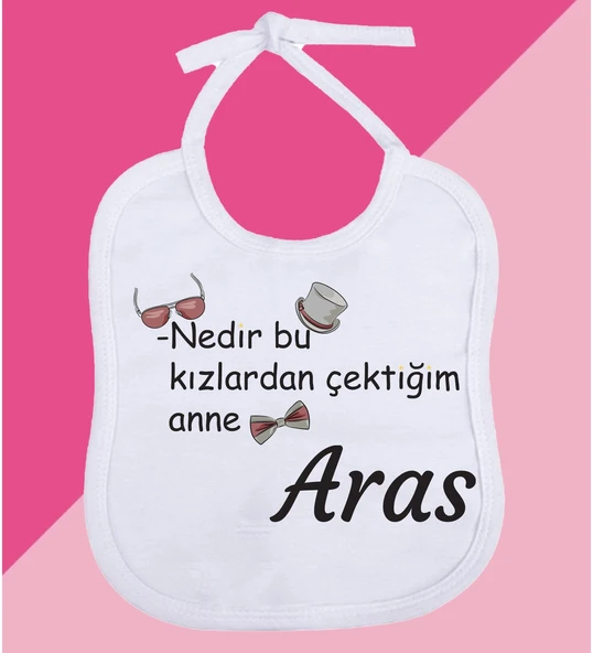 Meşgalem Kişiselleştirilebilir Özel Tasarım Bebek Önlüğü ürün görseli 1