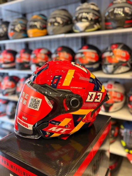 KASK MT COSMO SV SERGIO GARCIA E5 PARLAK KIRMIZI ürün görseli 1