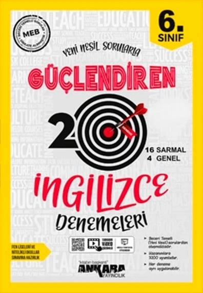 6. Sınıf İngilizce 20 Deneme Ankara Yayın ürün görseli 1
