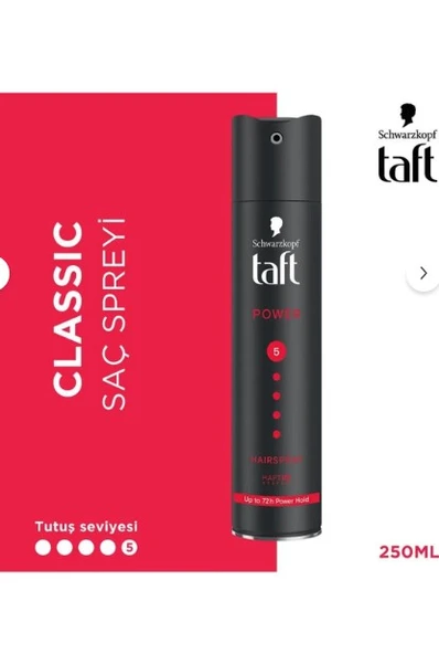 Taft Saç Spreyi 250 Ml Power Caffeine Yeni ürün görseli 1