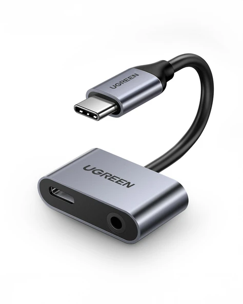 UGREEN USB-C 3.5 mm Kulaklık ve Şarj Dönüştürücü, 50596 ürün görseli 1