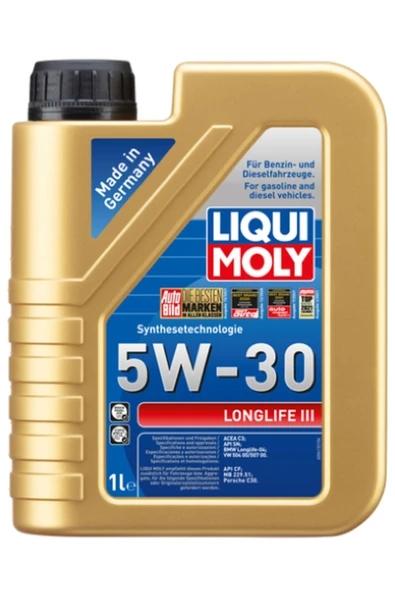 Liqui Moly Longlife III Volkswagen Motor Yağı 5W-30 (1 Litre) Yeni Üretim Tarihli ürün görseli 1