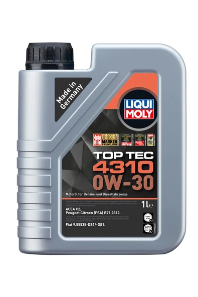 Liqui Moly Top Tec 4310 0W-30 ( 1 Litre ) Yeni Üretim Tarihli ürün görseli 1