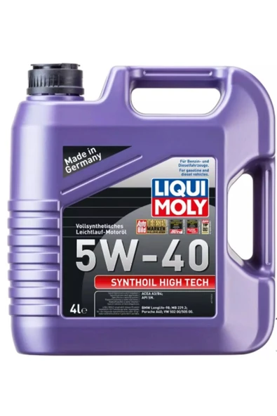 Liqui Moly Synthoil High Tech 5W-40 Motor Yağı (4 Litre) Yeni Üretim Tarihli ürün görseli 1