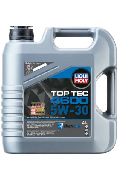 Liqui Moly Top Tec 4600 Dexos2 5W-30 Motor Yağı (4 Litre) Yeni Üretim Tarihli ürün görseli 1