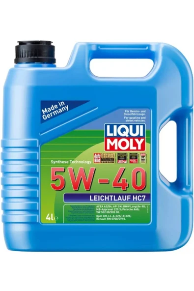 Liqui Moly Leichtlauf HC7 5W-40 Motor Yağı (4 Litre) Yeni Üretim Tarihli ürün görseli 1
