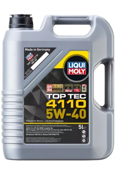 Liqui Moly TopTec 4110 5W-40 Motor Yağı (5 Litre) Yeni Üretim Tarihli ürün görseli 1