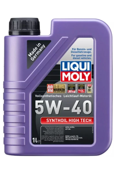 Liqui Moly Synthoil High Tech 5W-40 Motor Yağı (1 Litre) Yeni Üretim Tarihli ürün görseli 1