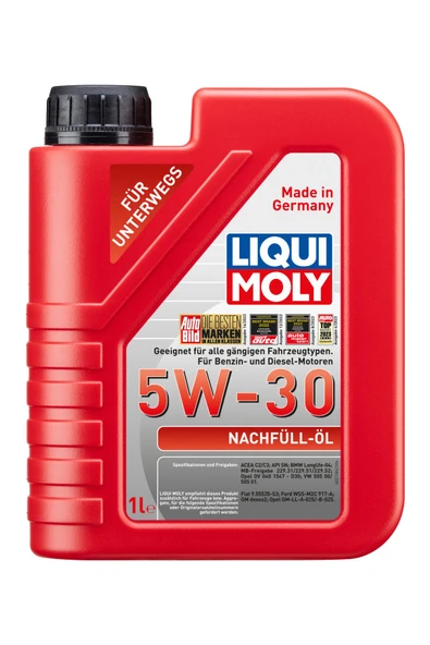 Liqui Moly Top-Up Oil 5W-30 | Dolum Yağı ( 1 Litre ) Yeni Üretim Tarihli ürün görseli 1